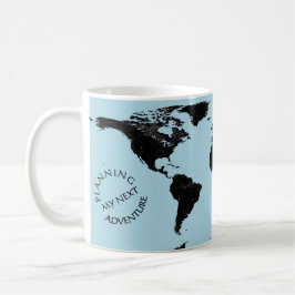 Caneca De Café World Map - Planning My Next Adventure - Custom