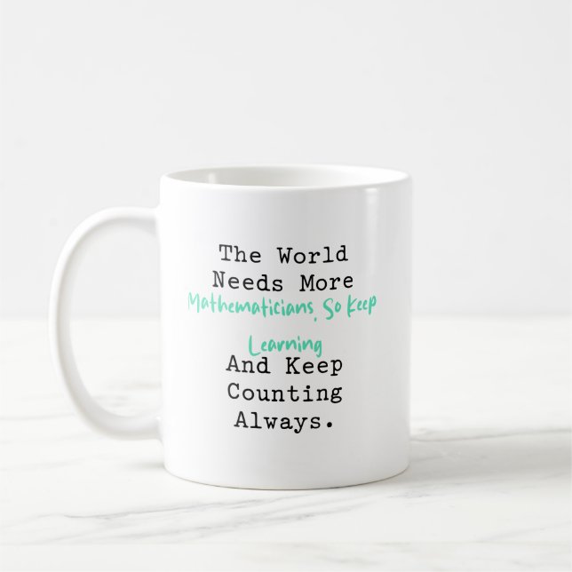 Caneca De Café World Needs More Mathematicians Keep Learning (Esquerda)