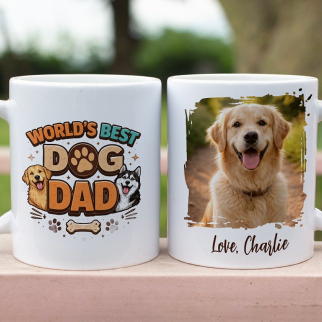 Caneca De Café World’s Best Dog Dad | Custom Father’s Day (World’s Best Dog Dad | Custom Father’s Day Mug
)