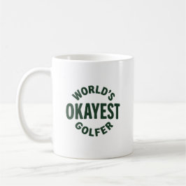Caneca De Café World’s Okayest Golfer Vintage Golf Humor