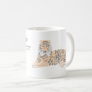 Caneca De Café World Word Tiger Mug