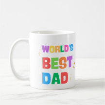 World's Best Dad Colorful Coffee Mug