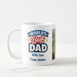 Caneca De Café World's Best Dad Name and Photos