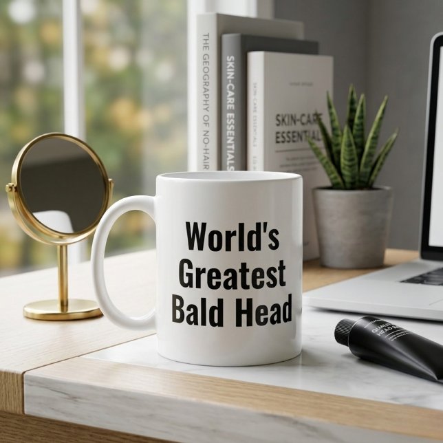 Caneca De Café World's Greatest Bald Head (Criador carregado)