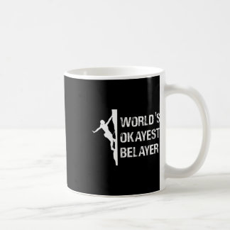 Caneca De Café Worlds Okayest Belayer Climbing Hiking Girls Gift 