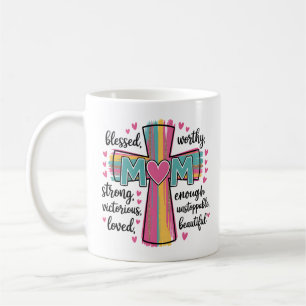 Caneca De Café Worthy Loved Mamãe Mug   Presente no Dia da Mãe de