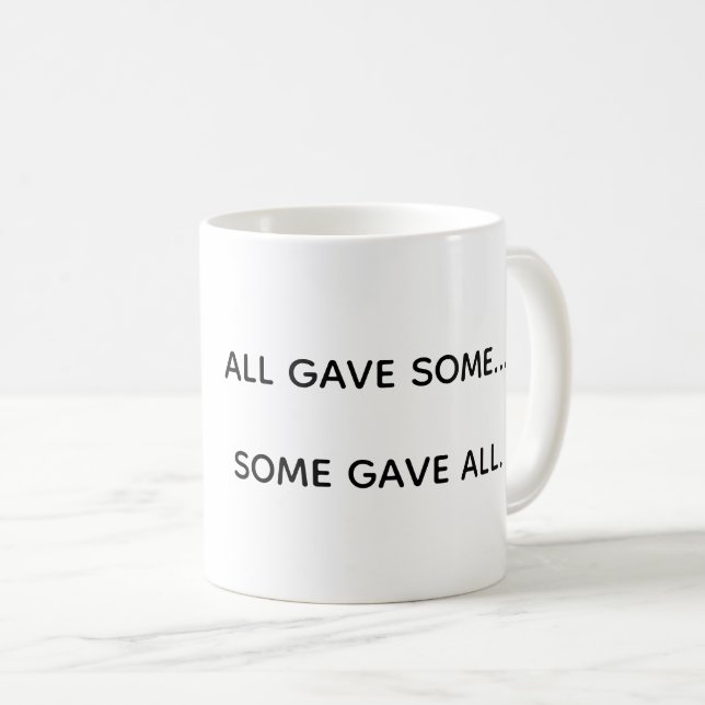 Caneca De Café Wounded Warriors Support (Frente Esquerda)