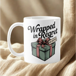Caneca De Café Wrapped in Regret | Christmas Emotional Humor