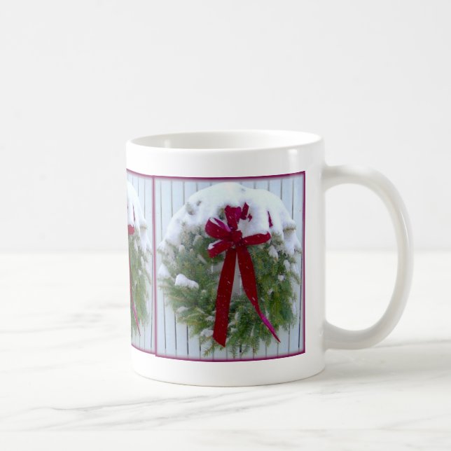 Caneca De Café Wreath Natal (Direita)
