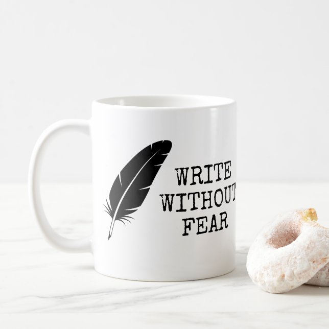 Caneca De Café Write Without Fear Edit Without Mercy Writers (Com Donut)