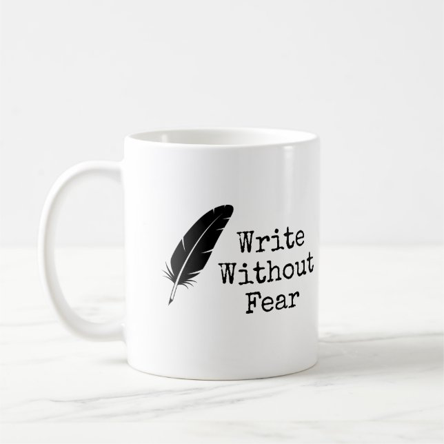 Caneca De Café Write Without Fear Edit Without Mercy Writers (Esquerda)