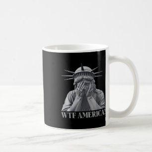 Caneca De Café Wtf America_ Anti-trump Política E Democracia