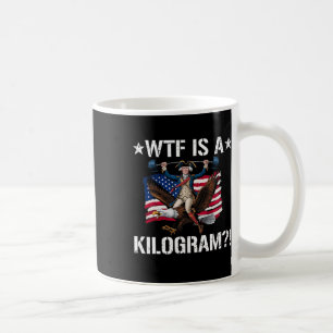 Caneca De Café Wtf É Um Quilograma Engraçado 4 De Julho, Eagl Pat