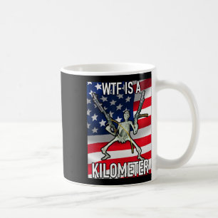 Caneca De Café Wtf é um Quilômetro de 4 de julho Skeleton Engraça
