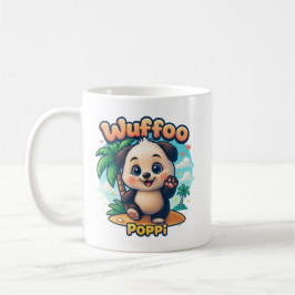 Caneca De Café Wuffoo Poppi Cachorro Fofo Kawaii Ilha Tropical