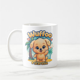 Caneca De Café Wuffoo Starssie Kawaii Puppy Tropical Island
