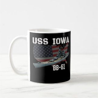 Caneca De Café WW2 American Battleship USS Iowa Warship BB- 61 Ve