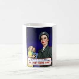 Caneca De Café WW2 -- Corpo de enfermeira do cadete dos E.U.