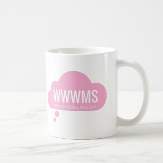 Caneca De Café WWWMS? Slogan cor-de-rosa da nuvem DBT do