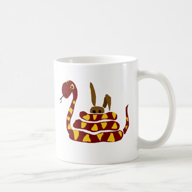 Caneca De Café WX- cobra engraçado que espreme desenhos animados (Direita)