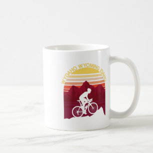 Caneca De Café Wydaho Wyoming Idaho Ciclismo de Montanha Ciclista
