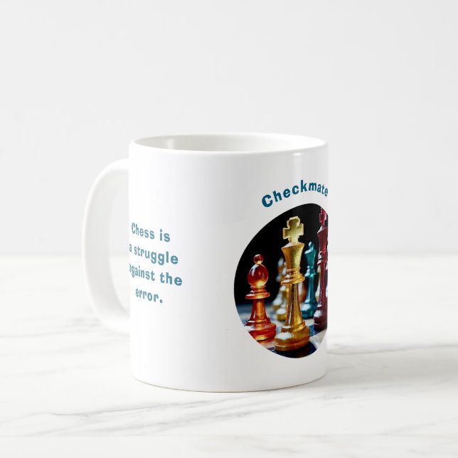 Caneca De Café Xadrez (Frente Esquerda)