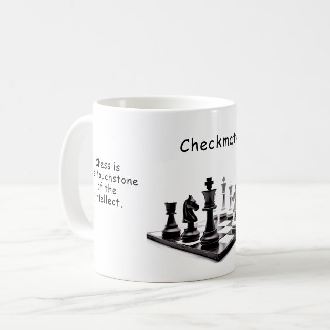 Caneca De Café Xadrez (Frente Esquerda)