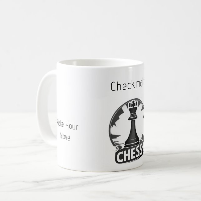 Caneca De Café Xadrez (Frente Esquerda)