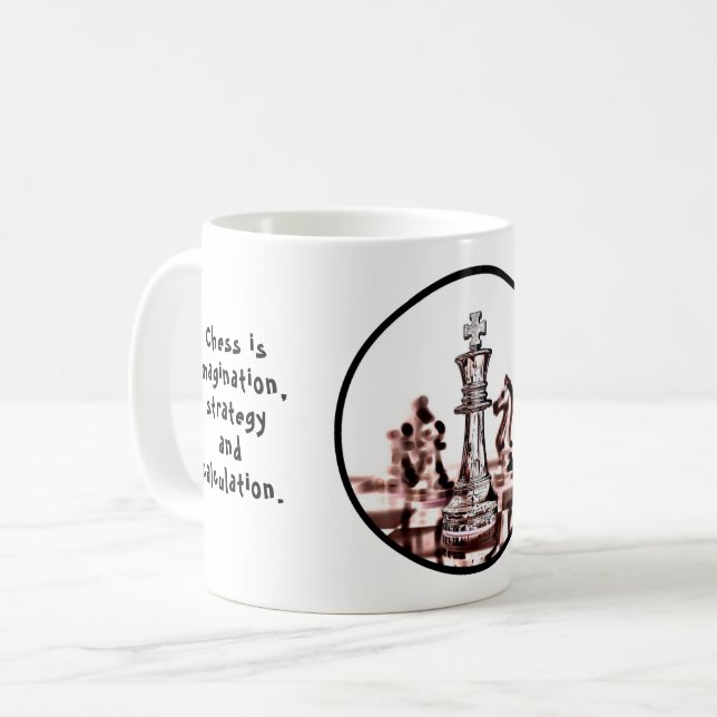 Caneca De Café Xadrez (Frente Esquerda)