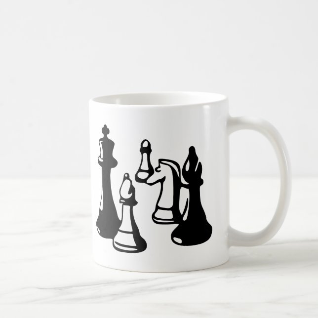 Caneca De Café Xadrez (Direita)