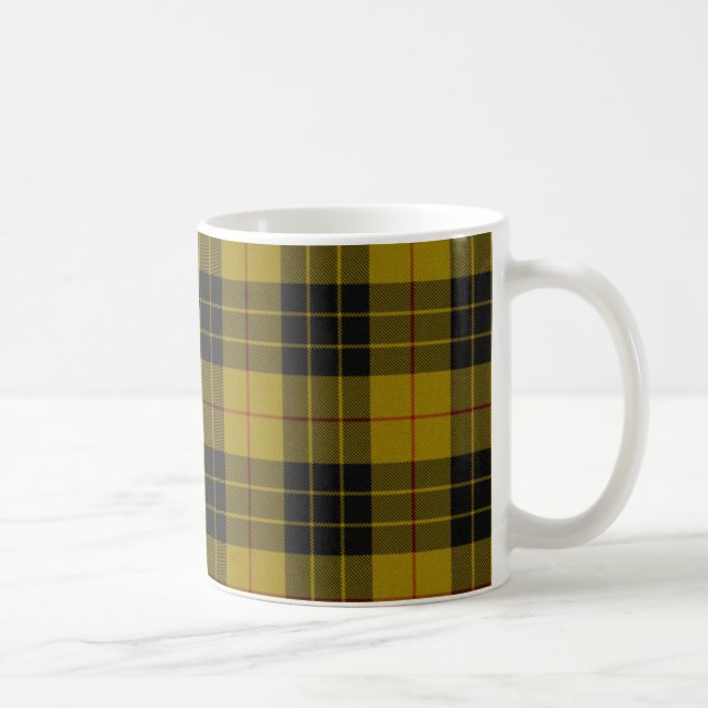 Caneca De Café Xadrez amarela de tartan MacLeod (Direita)