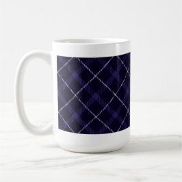 Caneca De Café Xadrez Azul / Tartã