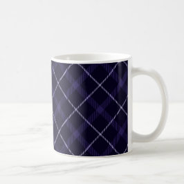 Caneca De Café Xadrez Azul / Tartã