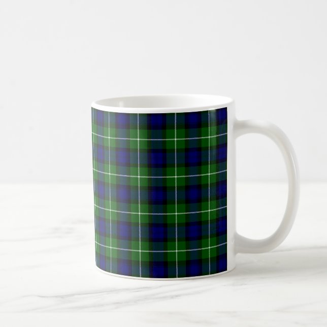 Caneca De Café Xadrez azul-tartan (Direita)
