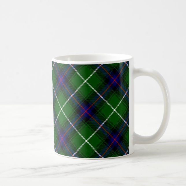 Caneca De Café Xadrez azul verde MacDonald tartan (Direita)