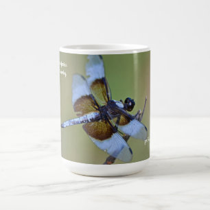 Caneca De Café Xadrez Blue Dragonfly