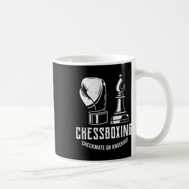 Caneca De Café Xadrez Boxing I Chess Player Boxer (Direita)