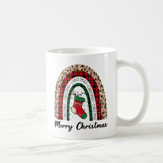 Caneca De Café Xadrez Buffalo e Impressão Leopardo - Arco-Íris (Direita)