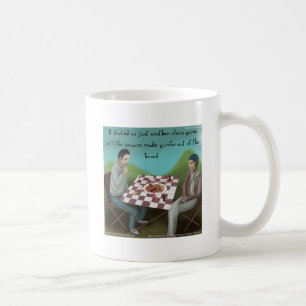 Caneca De Café Xadrez Cajun Cartoon Divertido
