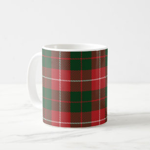 Caneca De Café Xadrez Clan MacKinnon Tartan Verde Vermelho