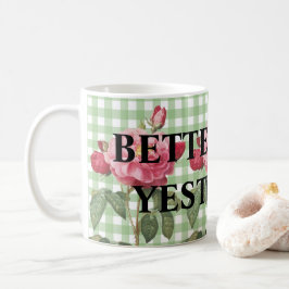 Caneca De Café Xadrez clássico personalizado em verde estilo coun
