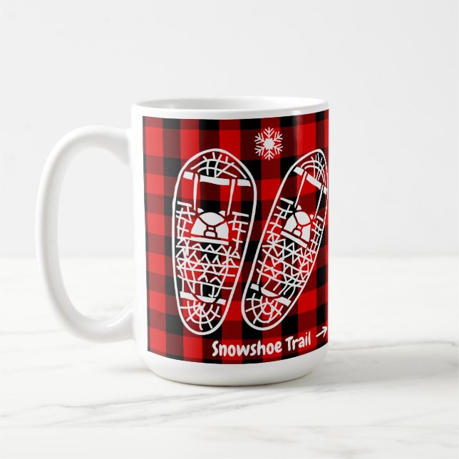 Caneca De Café Xadrez de Búfalo Russo Snowshoe (Esquerda)