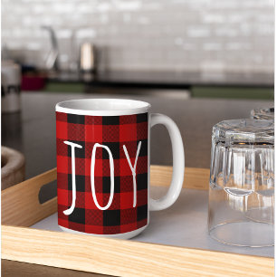 Caneca De Café Xadrez e Joy Red Buffalo   Férias felizes