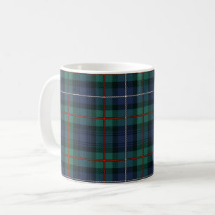 Caneca De Café Xadrez Elegante Rústico Robertson Tartan
