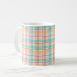 Caneca De Café Xadrez Escocês Multicolorido