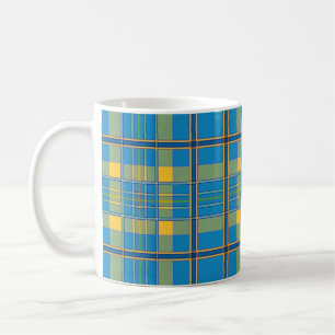 caneca de café xadrez escocês tartan