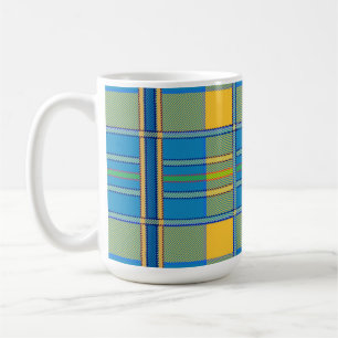 caneca de café xadrez escocês tartan