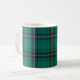 Caneca De Café Xadrez Escocesa Clan Henderson Green Black Check