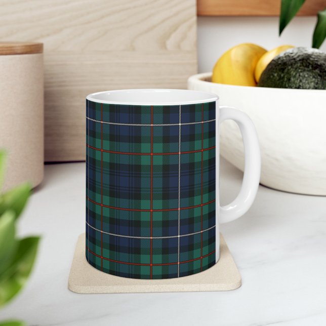 Caneca De Café Xadrez Escocesa Clan Robertson Green Purple Check (Plaid Clan Robertson 110oz Coffee Mug)