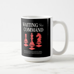 Caneca De Café Xadrez Esperando Comando Divertido Estratégia de J